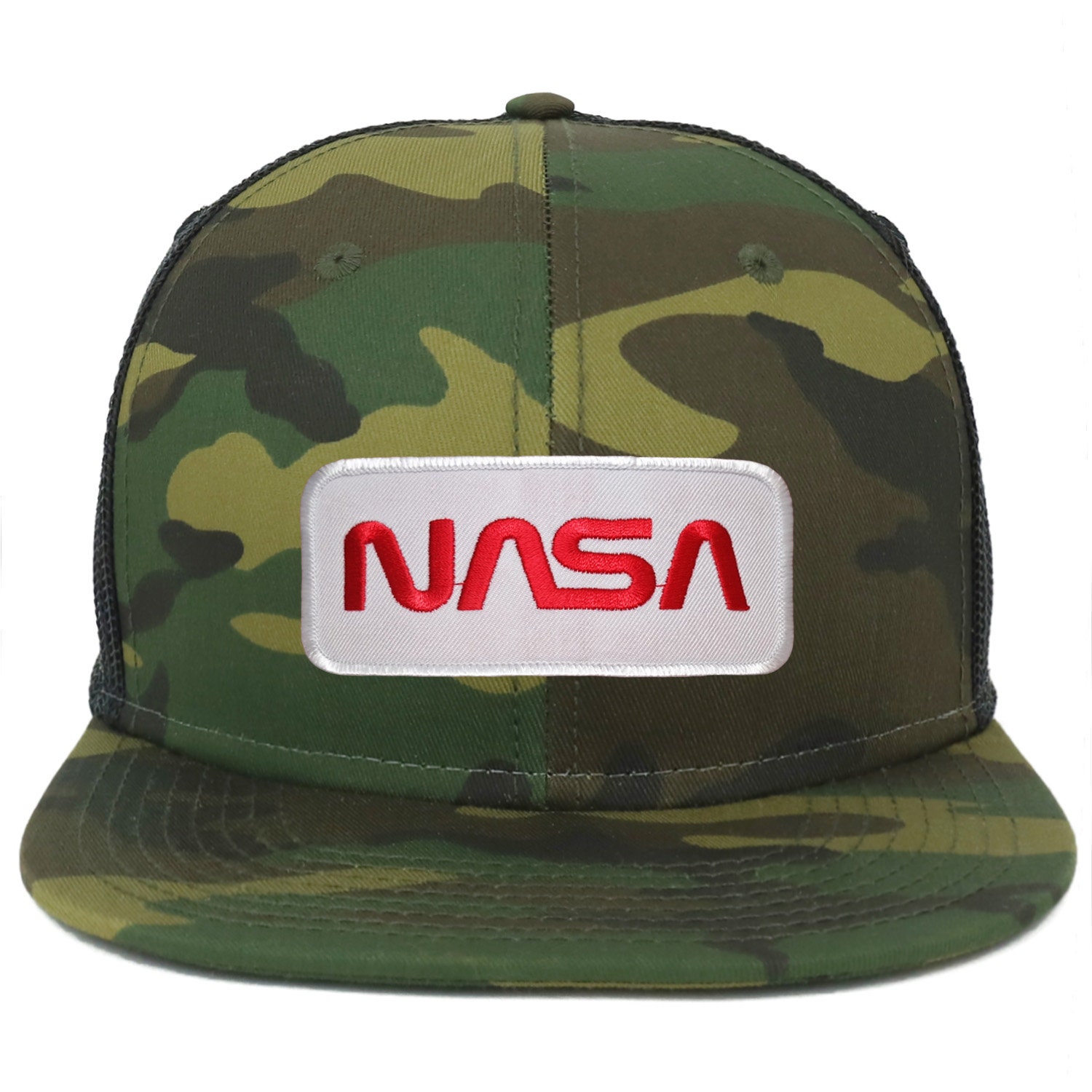 Oversize Xxl Nasa Wurm Rot Text Patch Camouflage Flatbill Mesh Snapback Cap Oversize Xxl Nasa Wurm Rot Text Patch Camouflage Flatbill Mesh Snapback Cap von armycrew