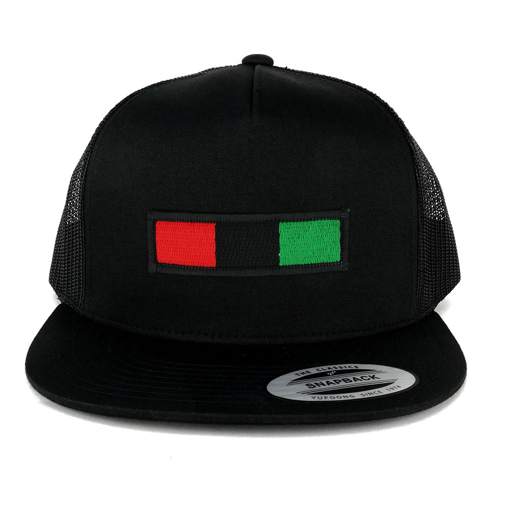 Oversize Xxl Rot Schwarz Grün Bar Patch 5 Panel Flatbill Snapback Mesh Cap Oversize Xxl Rot Schwarz Grün Bar Patch 5 Panel Flatbill Snapback Mesh Cap von armycrew