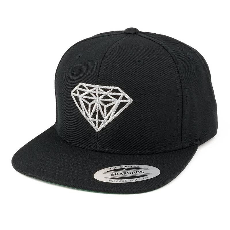 Oversize Xxl Silber Diamant Bestickt Strukturierte Flatbill Snapback Cap von armycrew