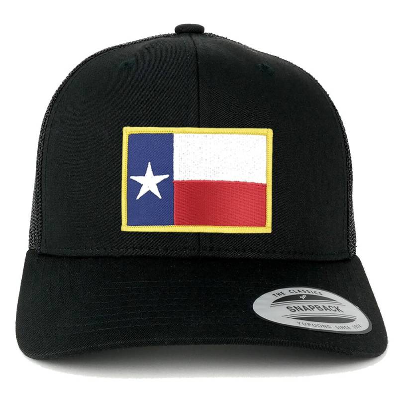 Oversize Xxl Texas State Flagge Patch Retro Trucker Mesh Cap von armycrew
