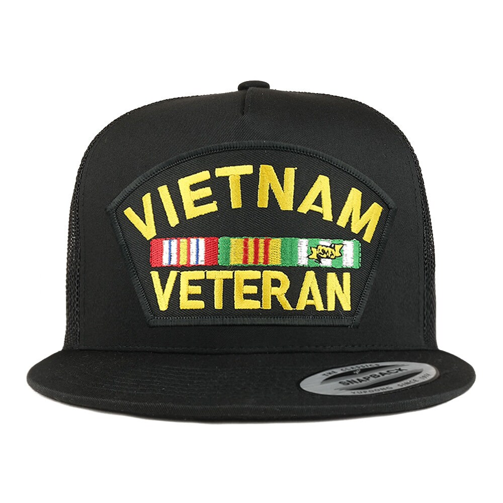 Oversize Xxl Vietnam Veteran Große Patch 5 Panel Flatbill Snapback Mesh Cap Oversize Xxl Vietnam Veteran Große Patch 5 Panel Flatbill Snapback Mesh Cap von armycrew