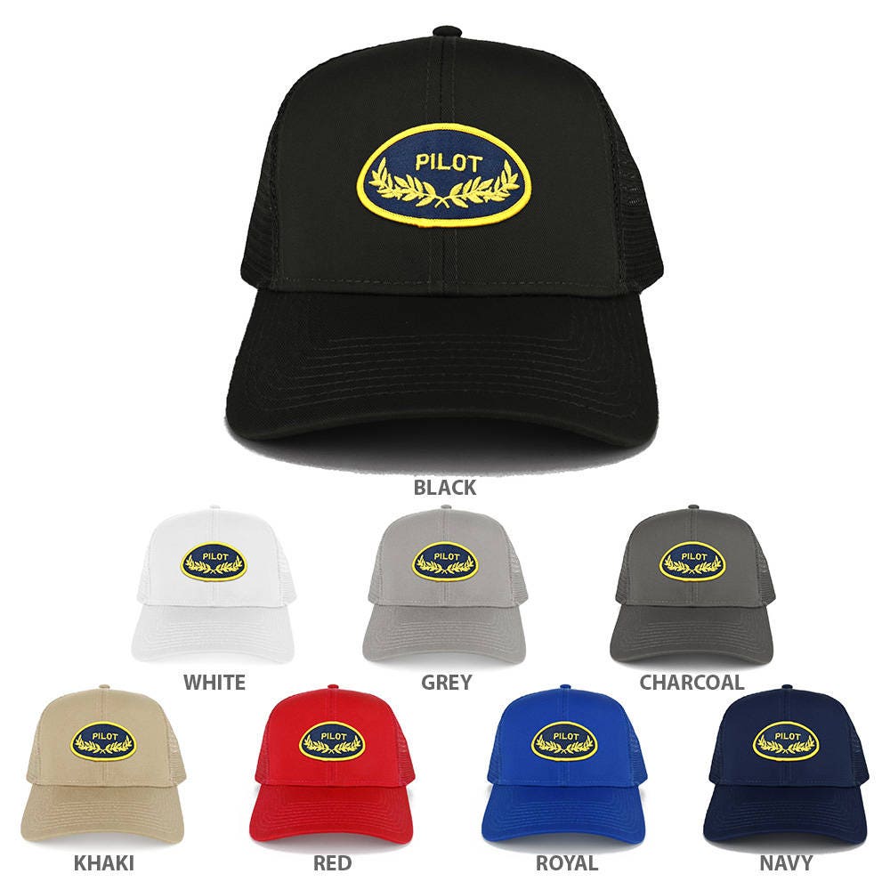 Pilot Eiche Blatt Oval Bestickt Patch Snapback Mesh Trucker Cap | 30-287-Pm196 Pilot Eiche Blatt Oval Bestickt Patch Snapback Mesh Trucker Cap | 30-287-Pm196 von armycrew