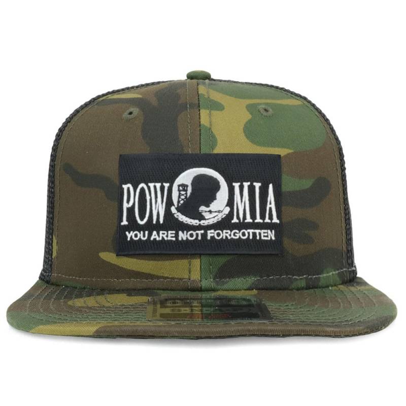 Pow Mia Nicht Vergessen Patch Strukturierte Camo Trucker Cap | 153-1120-Powmia von armycrew