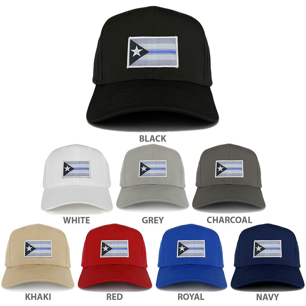 Puerto Rico Dünne Blaue Linie Flagge Patch Strukturierte Baseball-Cap | 27-079-Prtbl Puerto Rico Dünne Blaue Linie Flagge Patch Strukturierte Baseball-Cap | 27-079-Prtbl von armycrew