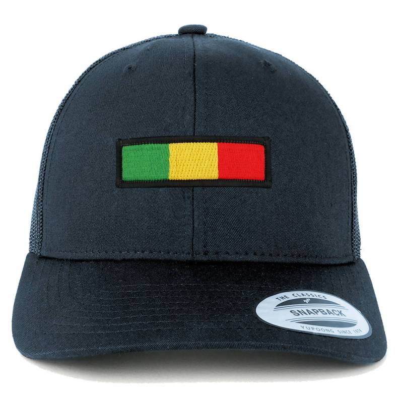Rasta Grün Gelb Rot Bestickt Eisen Auf Patch Mesh Zurück Trucker Cap | 6606-Africa-29 von armycrew