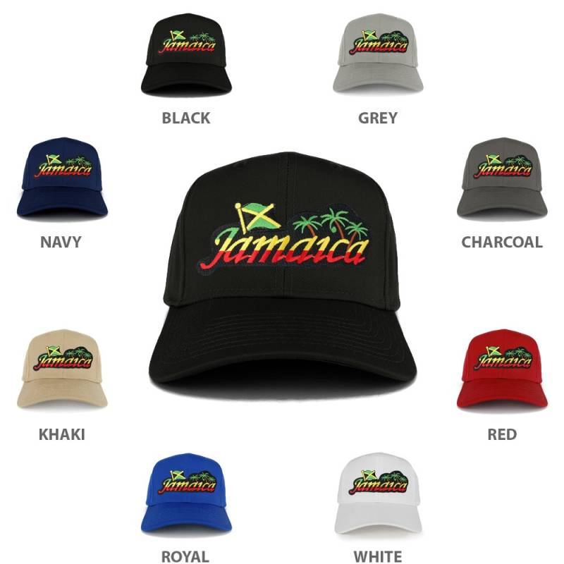 Rgy Rasta Jamaika Text Insel Palme Eisen Auf Patch Verstellbarbaseball Cap | 27-079-Jam-Island von armycrew