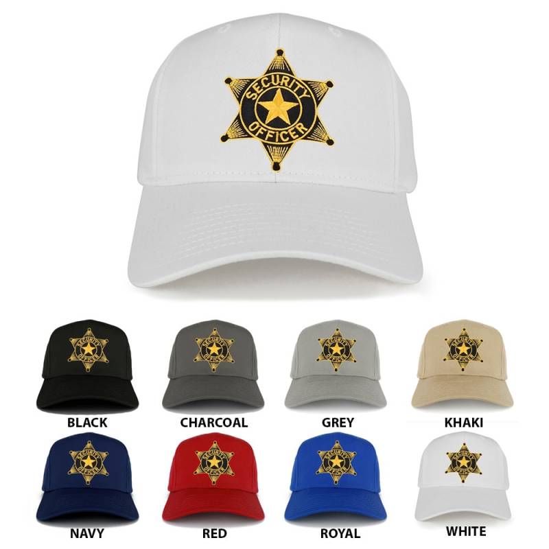Security Officer Star Bestickt Schwarz Gold Eisen Auf Patch Verstellbarbaseball Cap | 27-079-Pl336 von armycrew