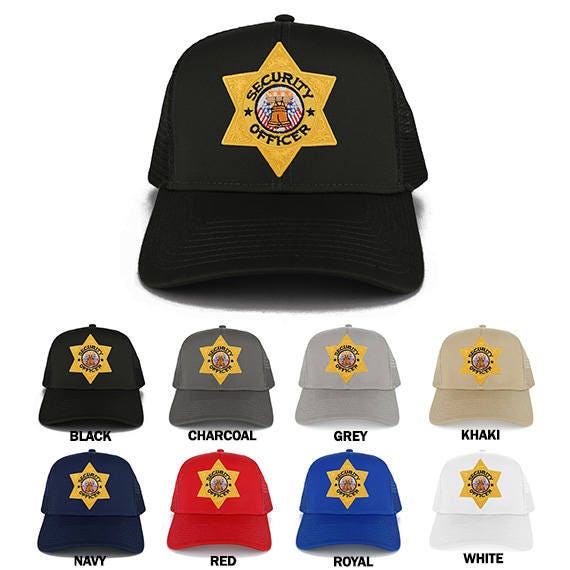 Sicherheitsoffizier Gold Stern Abzeichen Bestickt Eisen Auf Patch Verstellbartrucker Mesh Cap | 30-287-Pm4088 von armycrew