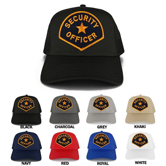 Sicherheitsoffizier Große Marine Gold Bestickt Eisen Auf Patch Verstellbartrucker Mesh Cap | 30-287-Pm4007 von armycrew