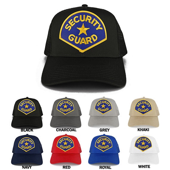 Sicherheitswächter Blau Gold Bestickt Eisen Auf Patch Verstellbartrucker Mesh Cap | 30-287-Pm4068 von armycrew