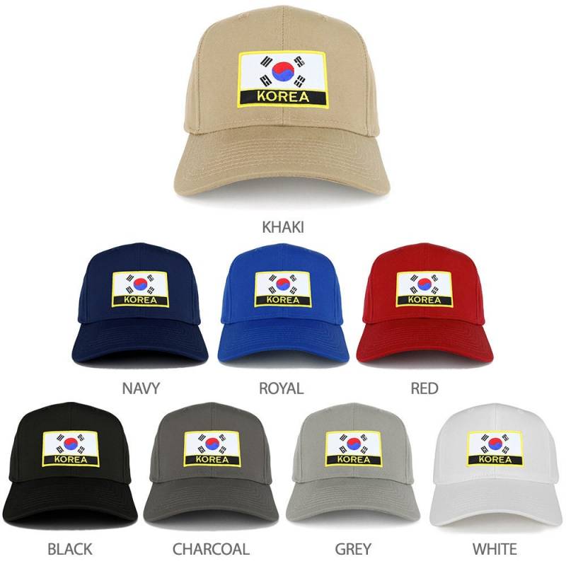 Südkorea Flagge Patch Strukturierte Baseball-Cap von armycrew