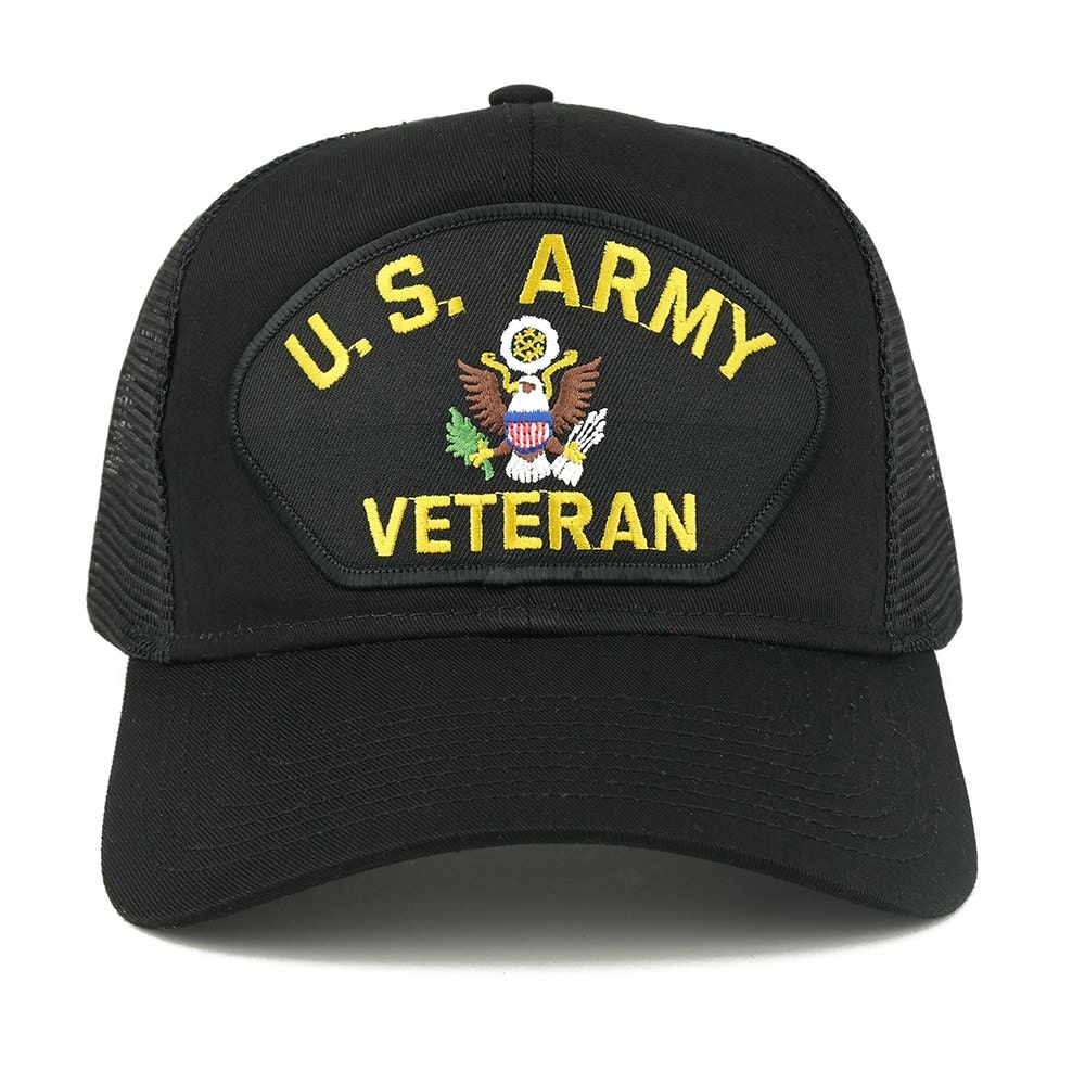 Us-Armee Veteran Große Bestickte Eisen Auf Patch Verstellbare Mesh Trucker Cap | 30-287-Pml119-Usarmy-Vet Us-Armee Veteran Große Bestickte Eisen Auf Patch Verstellbare Mesh Trucker Cap | 30-287-Pml119-Usarmy-Vet von armycrew
