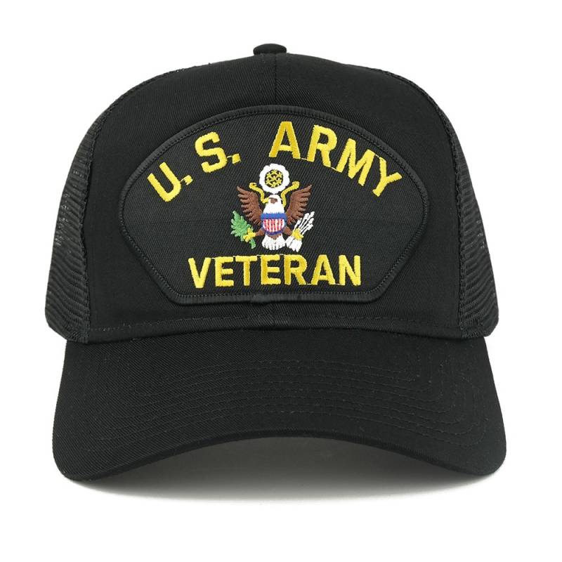 Us-Armee Veteran Große Bestickte Eisen Auf Patch Verstellbare Mesh Trucker Cap | 30-287-Pml119-Usarmy-Vet von armycrew