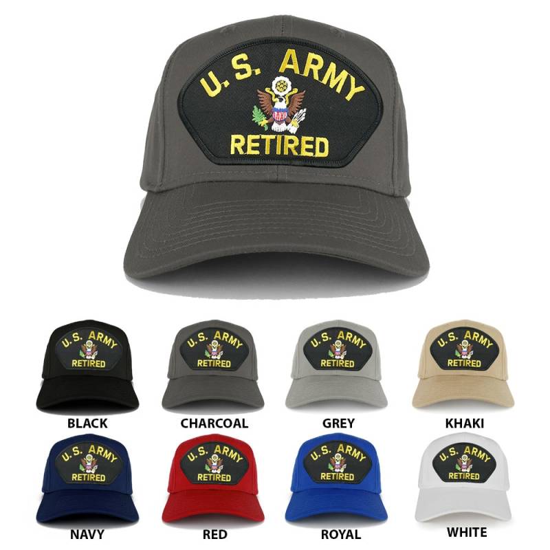 Us Army Ruhestand Große Bestickte Eisen Auf Patch Verstellbare Baseball-Cap | 27-079-Pml118 von armycrew