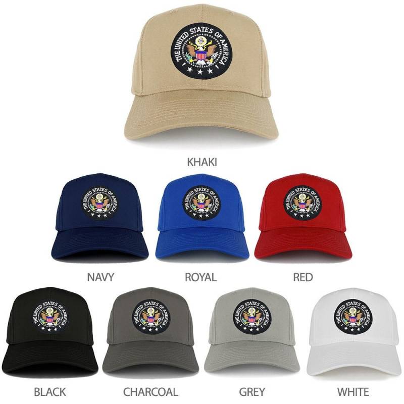 Usa Emblem Schwarz Weiß Patch Strukturiertbaseball-Cap von armycrew