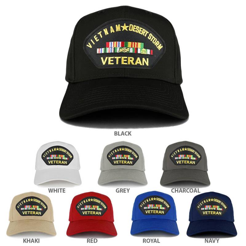 Vietnam Und Wüste Sturm Veteran Bestickt Patch Snapback Baseball Cap | 27-079-Pml182 von armycrew