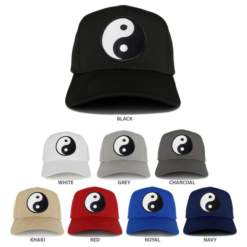 Weiß Yin Yang Patch Strukturierte Baseball-Kappe | 27-079-Wyy von armycrew