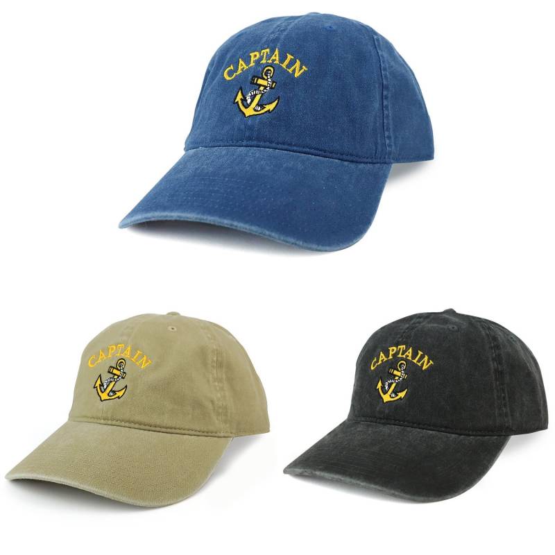 xxl Captain Anker Logo Pigment Gefärbt Unstrukturierte Baseball-Cap von armycrew