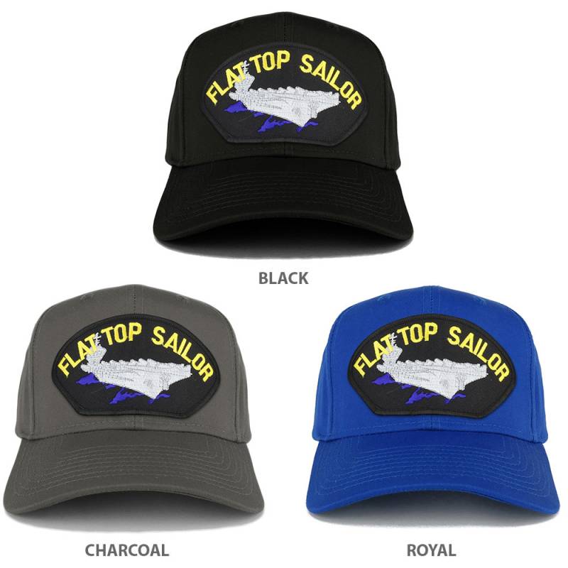xxl Oversize Flat Top Sailor Carrier Große Patch Baseball Cap | 27-079xx-Pml133 von armycrew