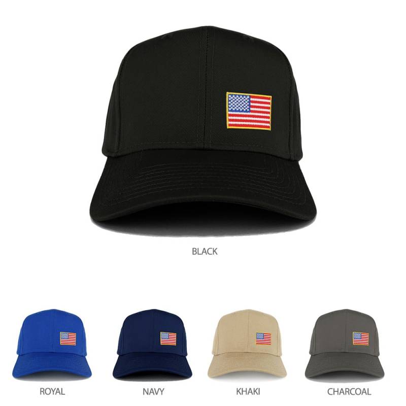xxl Oversize Usa Kleine Seite Flagge Eisen Auf Patch Solide Baseball-Cap | 27-079xx-Usa-Flag-11A von armycrew