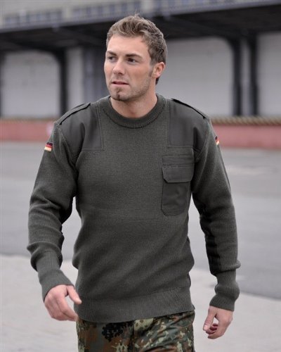 Original Bundeswehr Pullover 46-58 50 (L),Oliv von armyoutdoorshop