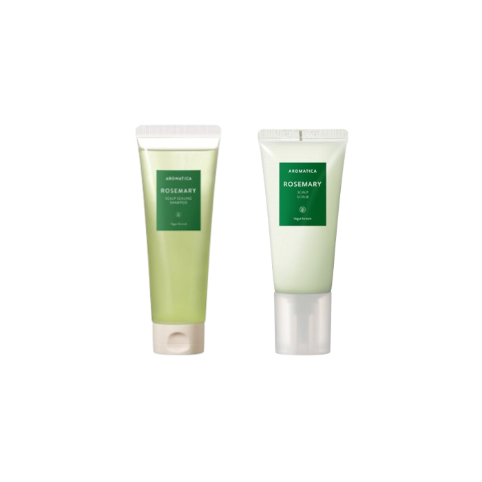 aromatica - Rosemary Scalp Scrub - 165g (1ea) + Rosemary Scalp Scaling Shampoo - 180ml (1ea) Set von aromatica