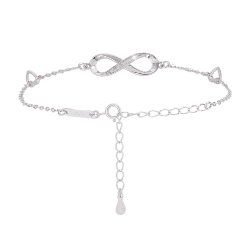 arricraft 1 Stück 925 Sterling Silber Infinity Fußkettchen Armband 6.5 Zoll Mikropflaster Zirkonia Herz Symbol Der Endlosen Liebe Verstellbares Fußkettchen In Übergröße Geschenke Für Mutter Und Frau arricraft 1 Stück 925 Sterling Silber Infinity Fußkettchen Armband 6.5 Zoll Mikropflaster Zirkonia Herz Symbol Der Endlosen Liebe Verstellbares Fußkettchen In Übergröße Geschenke Für Mutter Und Frau von arricraft