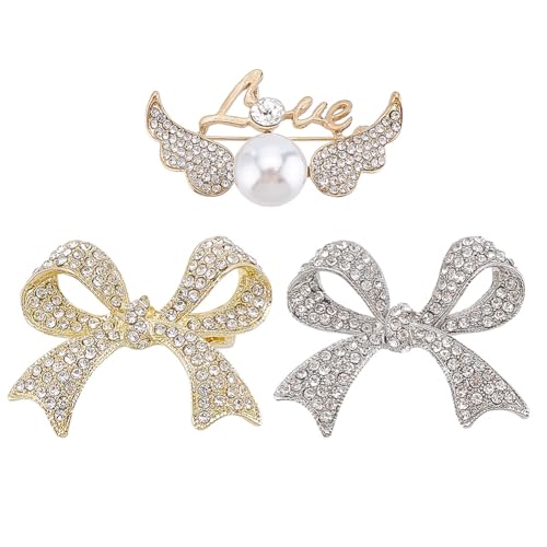 arricraft 3 Stück Elegante Brosche Mit Kristallschleife Und Liebessymbol 3 Stil Zinklegierung Vintage Funkelnde Strassbroschen Pins Für Frauen Zierliche Kleider Anzug Hemd Kleidung Zubehör arricraft 3 Stück Elegante Brosche Mit Kristallschleife Und Liebessymbol 3 Stil Zinklegierung Vintage Funkelnde Strassbroschen Pins Für Frauen Zierliche Kleider Anzug Hemd Kleidung Zubehör von arricraft