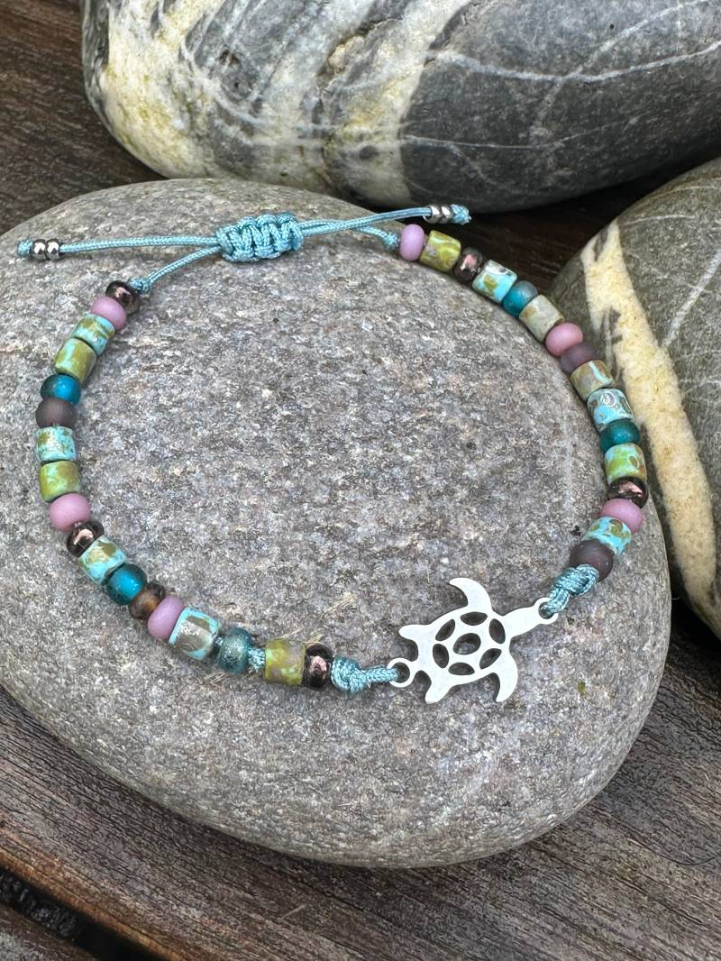 Schildkrötenarmband, Meeresschildkröte, Glücksarmband, Sommerarmband, Strandarmband Schildkrötenarmband, Meeresschildkröte, Glücksarmband, Sommerarmband, Strandarmband von arsnoriae