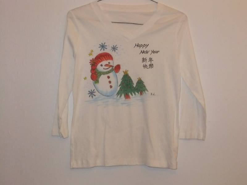 Handbemaltes Langarmshirt Handbemaltes Langarmshirt von art4u