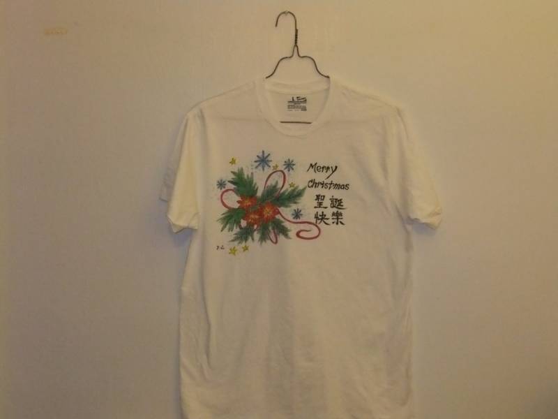 Handbemaltes T-Shirt | Weihnachten Handbemaltes T-Shirt | Weihnachten von art4u