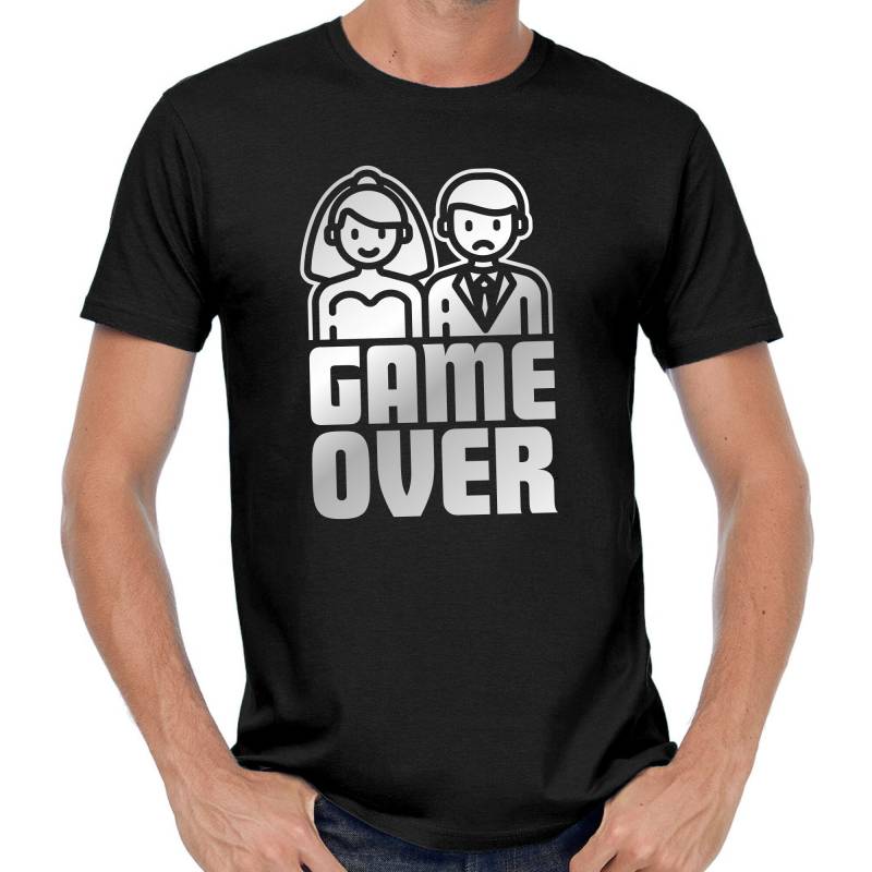 Game Over Junggesellenabschied Jga Bräutigam Hochzeit Heiraten Party Bride Groom Wedding Marriage Sprüche Comedy Spaß Lustig Fun T-Shirt von artSHIRT24