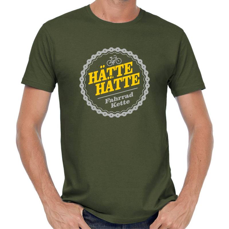 Hätte Fahrradkette Fahrrad Kette Bicycle Sprüche Spruch Comedy Spaß Lustig Feier Party Urlaub Geek Nerd Geschenkidee Funny Fun T-Shirt von artSHIRT24