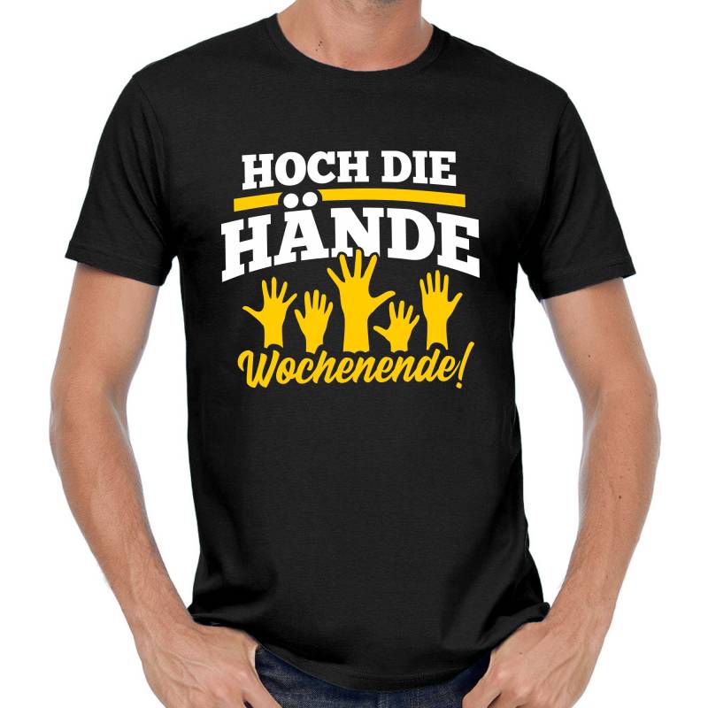 Hoch Die Hände Wochenende Sprüche Spruch Party Konzert Fete Feier Freizeit Arbeit Witzig Disco Geschenkidee Comedy Lustig Spaß Fun T-Shirt von artSHIRT24