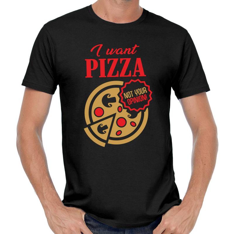 I Want Pizza Not Your Opinion Food Essen Sprüche Spruch Comedy Spaß Lustig Feier Party Urlaub Arbeit Geek Nerd Geschenkidee Fun T-Shirt von artSHIRT24