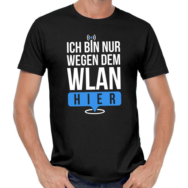 Ich Bin Nur Wegen Dem Wlan Hier Sprüche Spruch Comedy Spaß Lustig Feier Party Urlaub Arbeit Geek Nerd Geschenkidee Funny Fun T-Shirt von artSHIRT24