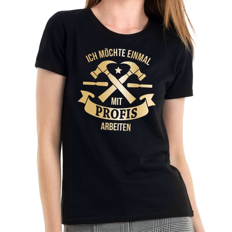 Ich Möchte Einmal Mit Profis Arbeiten Handwerkerin Sprüche Spruch Comedy Spaß Lustig Feier Party Urlaub Arbeit Fun Girlie Damen Lady T-Shirt von artSHIRT24