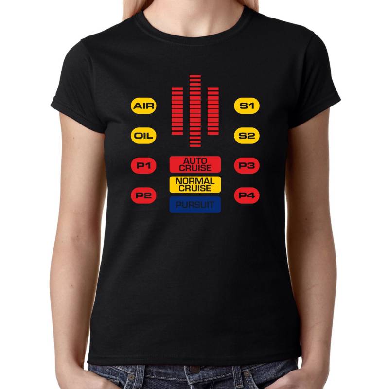 Kitt Cockpit Michael Knight David Hasselhoff Rider 80Er 80S Kult Transam Auto Car Retro Foundation Industries Girlie Damen Lady T-Shirt von artSHIRT24