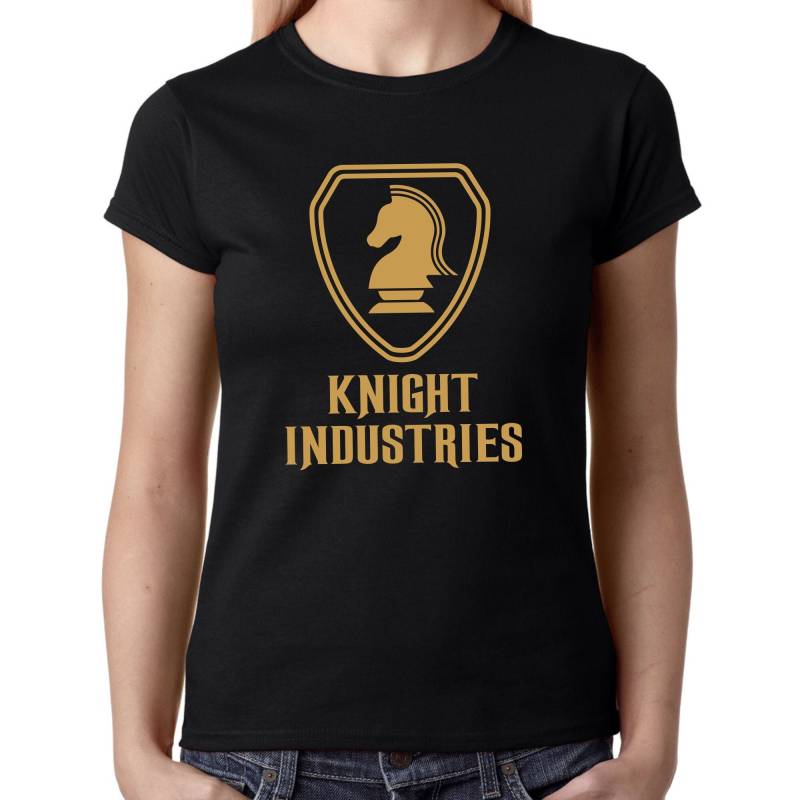 Knight Industries Rider Michael David Hasselhoff Kitt Foundation 80S 80Er Tv Serie Kult Fun Transam Spaß Comedy Girlie Damen Lady T-Shirt von artSHIRT24
