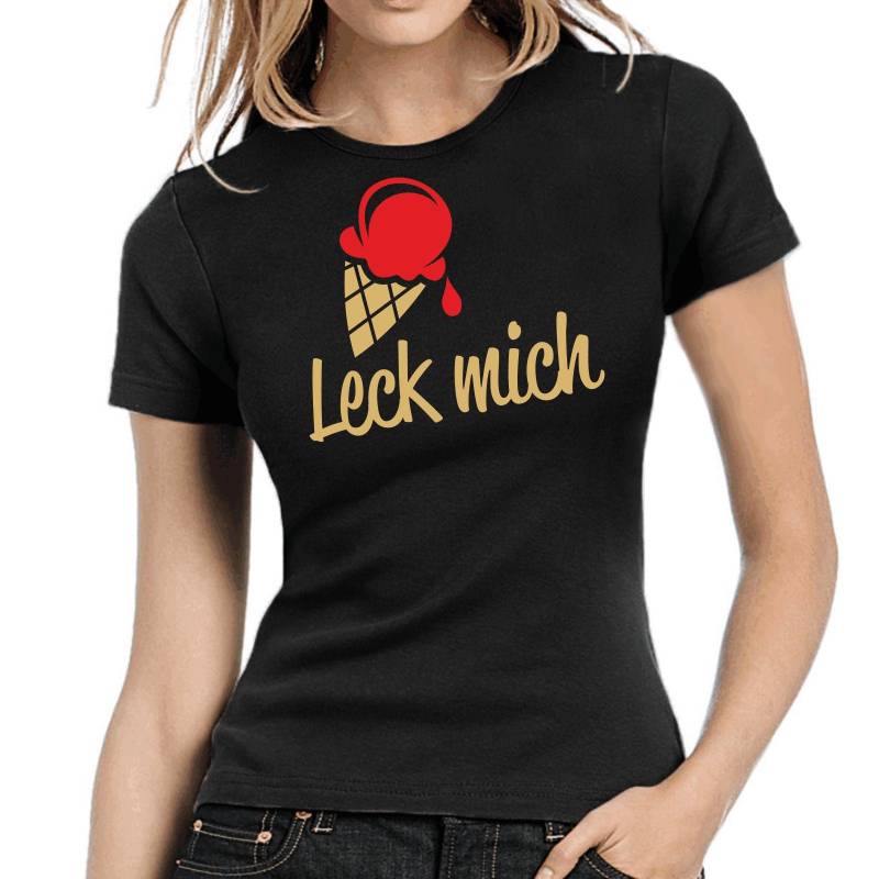 Leck Mich Eis Eistüte Eiscreme Ice Creme Gelato Sprüche Spruch Comedy Spaß Lustig Feier Party Urlaub Arbeit Girlie Damen Lady T-Shirt von artSHIRT24