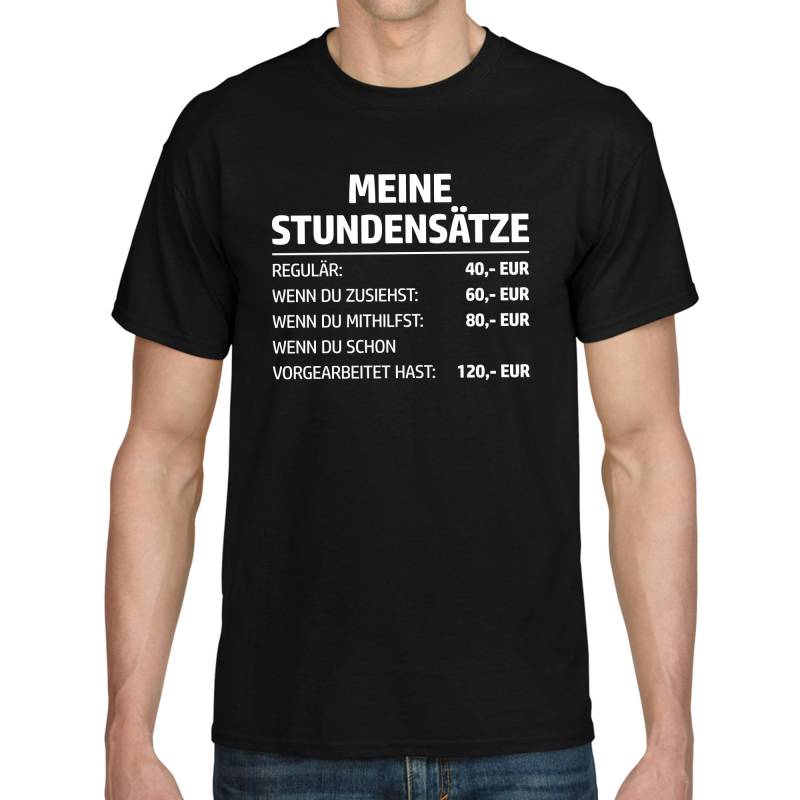 Meine Stundensätze Stundensatz Handwerker Mechaniker Elektriker Gärtner Programmierer Arbeit Sprüche Spruch Comedy Lustig Spaß Fun T-Shirt von artSHIRT24