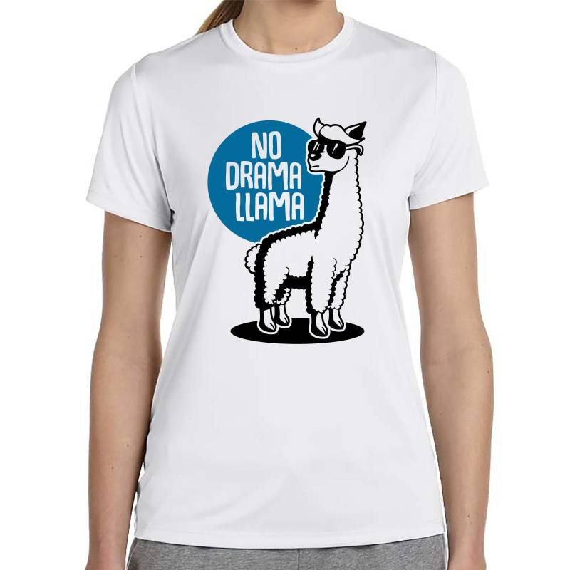 No Drama Llama Lama Alpaca Alpaka Cool Quote Sprüche Spruch Comedy Spaß Lustig Feier Party Urlaub Arbeit Fun Girlie Damen Lady T-Shirt von artSHIRT24
