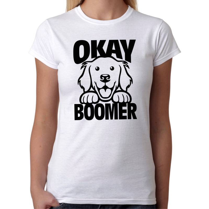 Okay Boomer Ok Generation Gen Z Meme Hund Dog Comedy Spaß Fun Lustig Witzig Jugend Geschenkidee Alt Sprüche Spruch Lady Girlie Damen T-Shirt von artSHIRT24