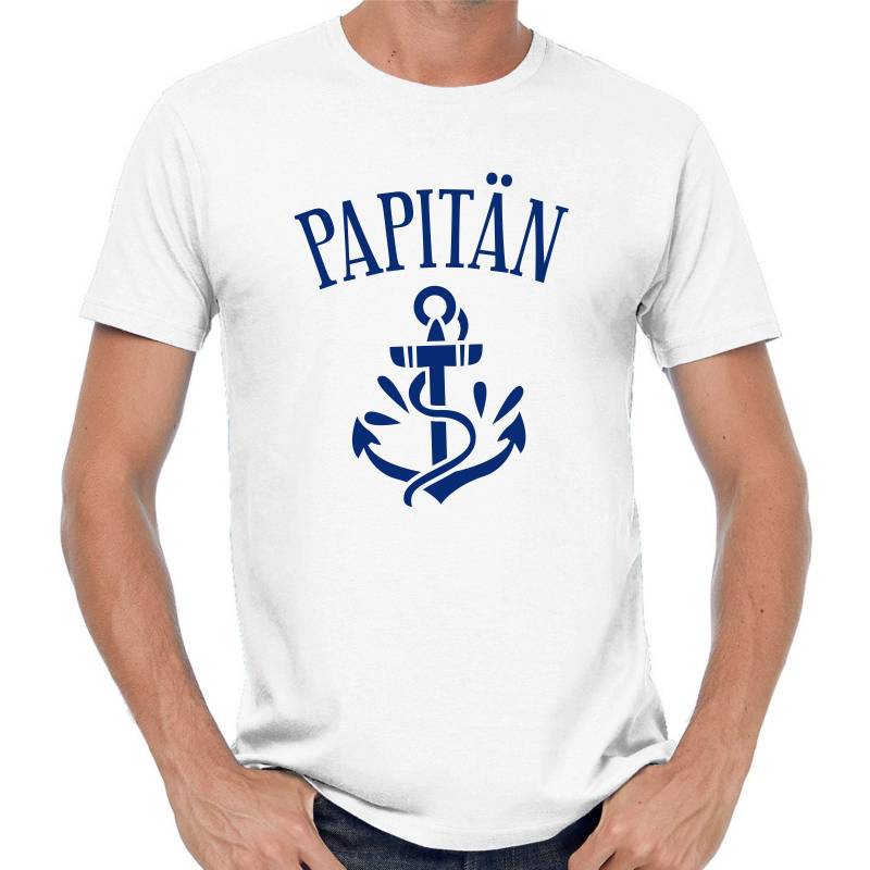 Papitän Papa Vater Anker Kapitan Captain Vatertagsgeschenk Sprüche Spruch Comedy Spaß Lustig Feier Party Geschenkidee Funny Fun T-Shirt von artSHIRT24