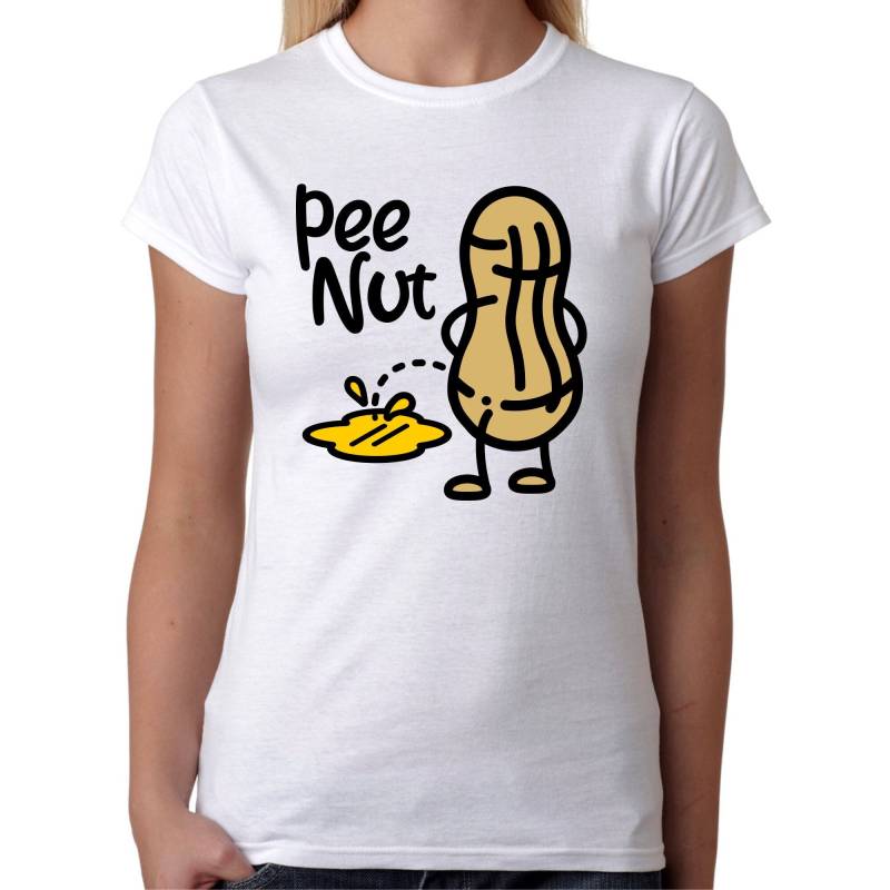 Pee Nut Peenut Peanut Peanuts Nuts Nuß Nüsse Comic Cartoon Mascot Maskottchen Comedy Spaß Lustig Fun Geschenkidee Sprüche Damen Lady T-Shirt von artSHIRT24
