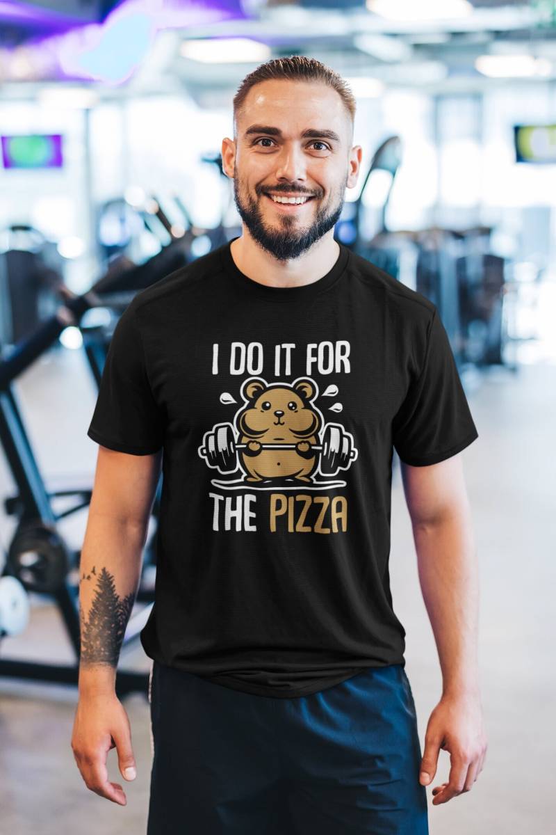 T-Shirt I Do It For The Pizza Hamster Gym Sport Herren Unisex von artSHIRT24