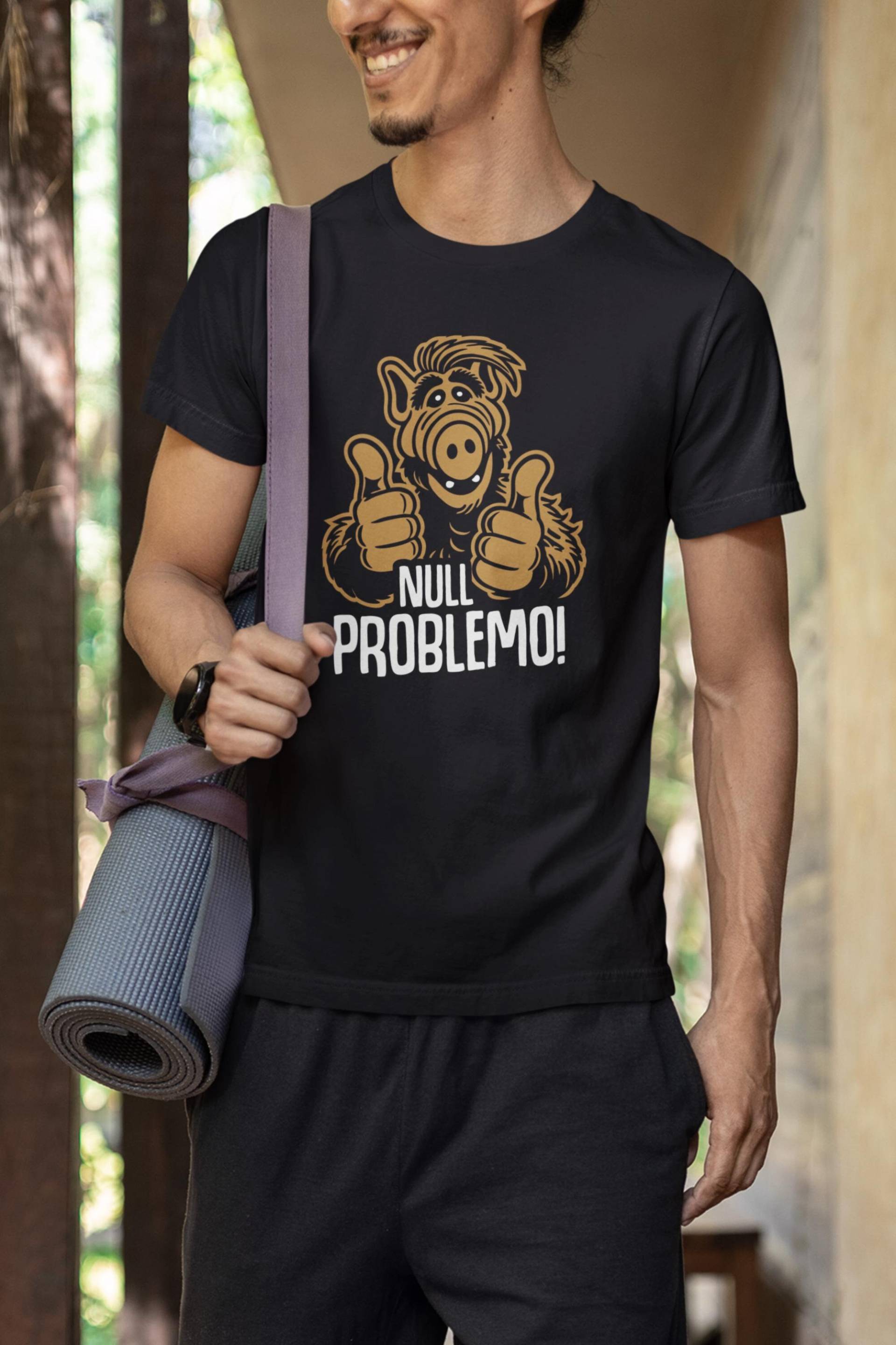 T-Shirt Null Problemo Retro 80Er Kult Ufo Alien Herren Unisex von artSHIRT24