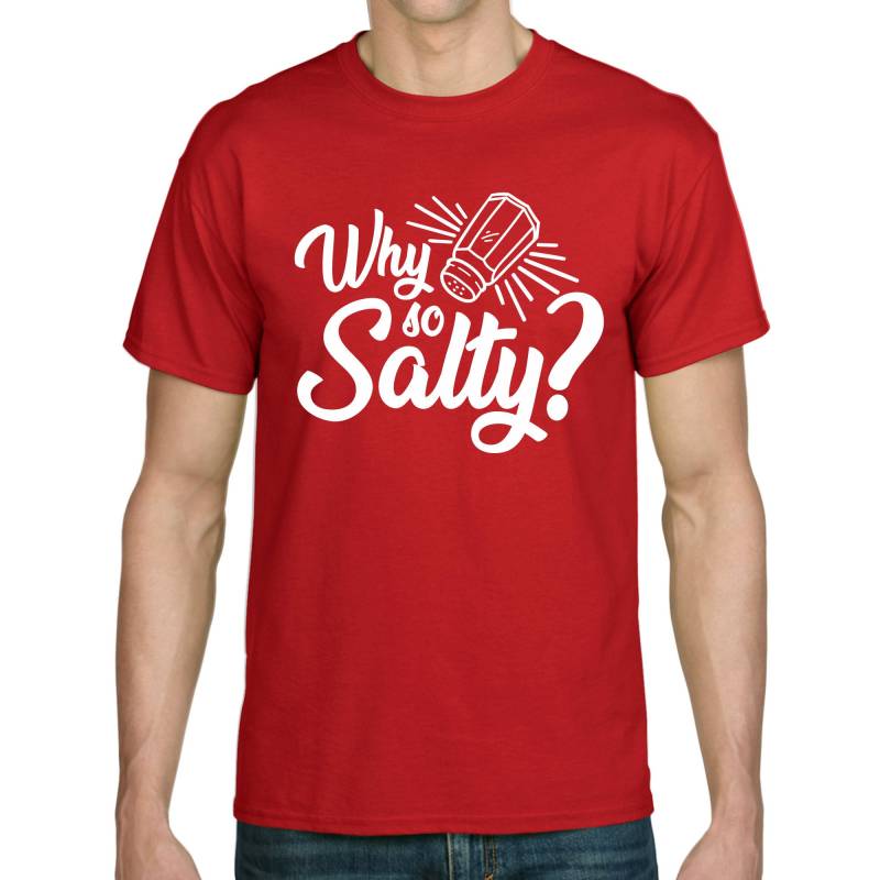Why So Salty Gamer Gaming Games Shooter Egoshooter Computer Daddel Geek Nerd Salz Sprüche Spruch Spaß Lustig Comedy Fun Witzig Humor T-Shirt von artSHIRT24