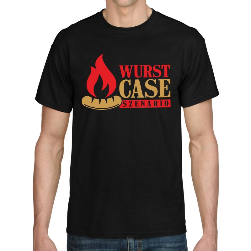 Wurst Case Szenario Sausage Bratwurst Currywurst Grill Grillen Worst Spruch Sprüche Quote Spaß Comedy Lustig Witzig Humor Party Fun T-Shirt von artSHIRT24