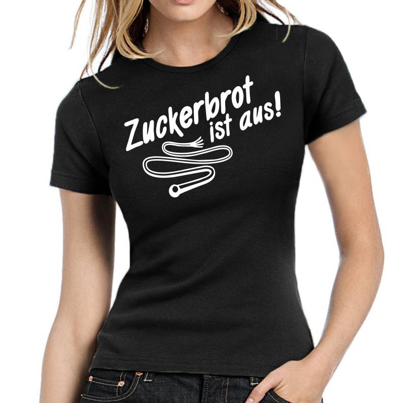 Zuckerbrot Ist Aus Und Peitsche Sprüche Spruch Comedy Spaß Lustig Feier Party Urlaub Arbeit Fun Funny Freizeit Girlie Damen Lady T-Shirt von artSHIRT24